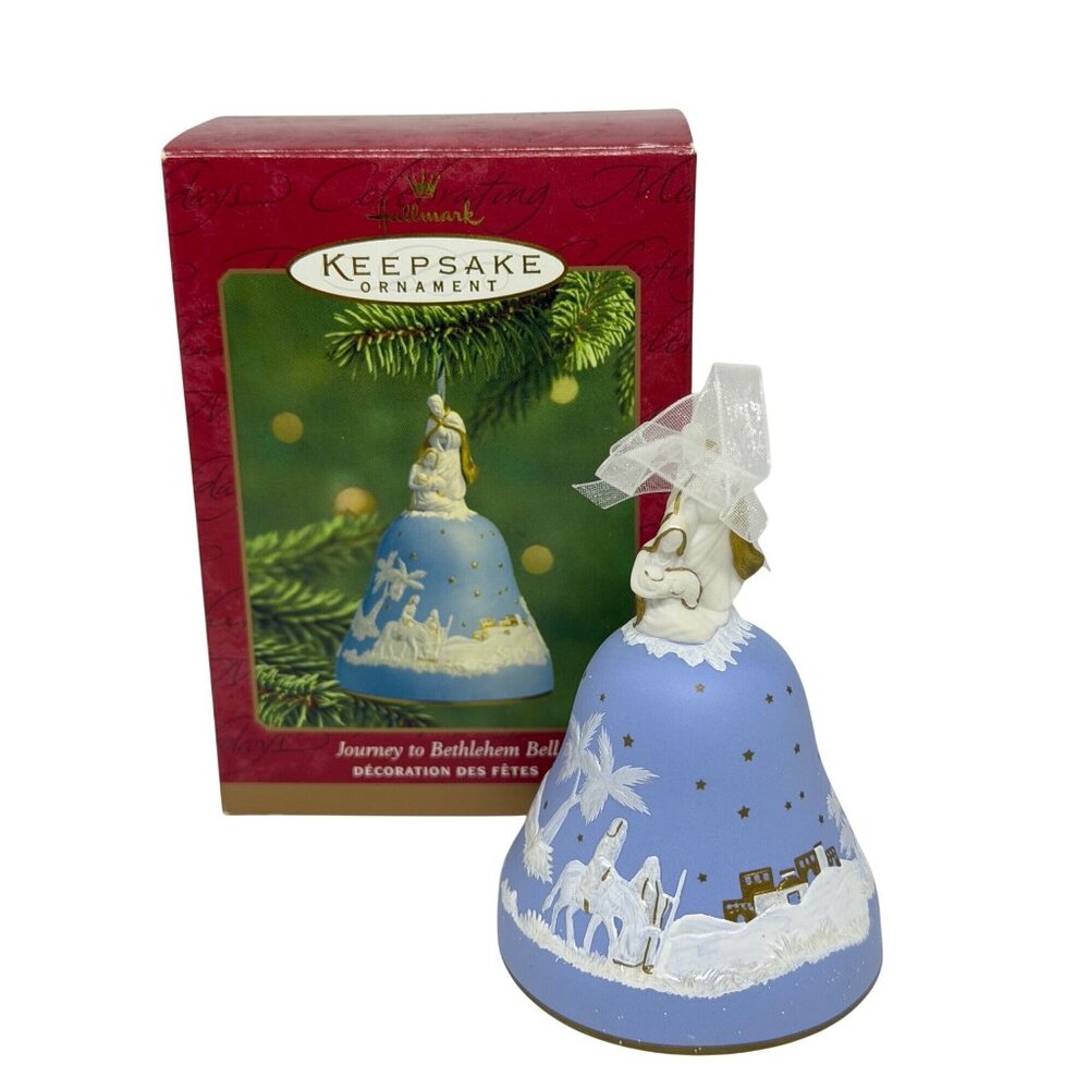 Hallmark 2001 Keepsake Journey to Bethlehem Porcelain Bell Ornament Christmas 4"